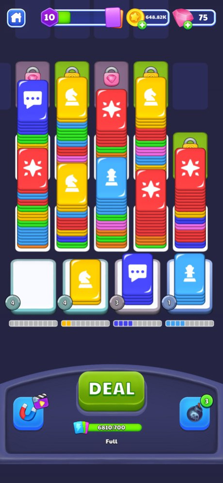 Shuffle Kings - Card Sort Game 2.6.4.8 Screenshot