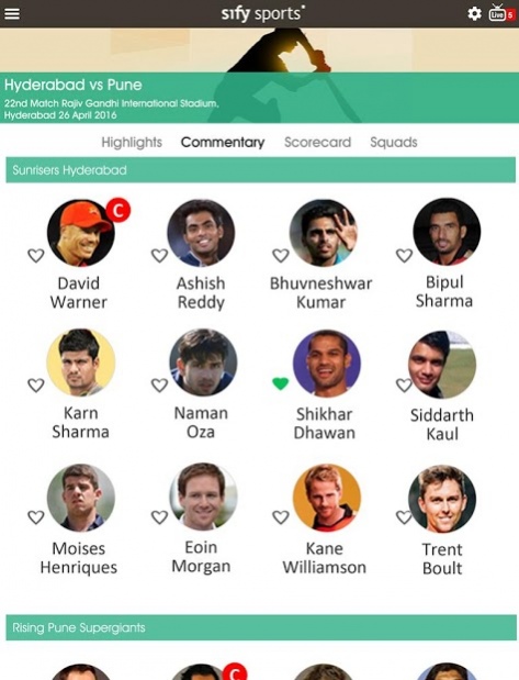 Sify online score live