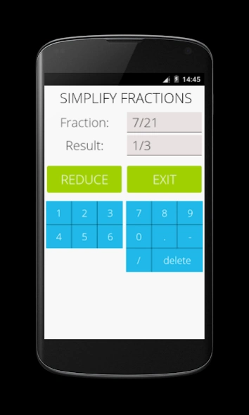 Simplify Fractions Calculator Screenshot