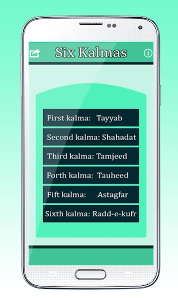 Six Kalmas Of Islam Screenshot