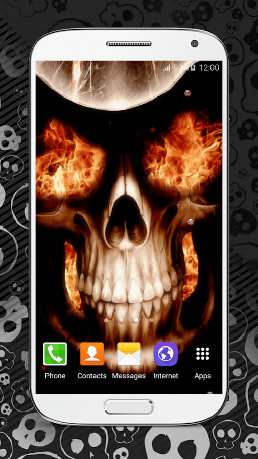 Flame Skull Moving Live Wallpaper  free download
