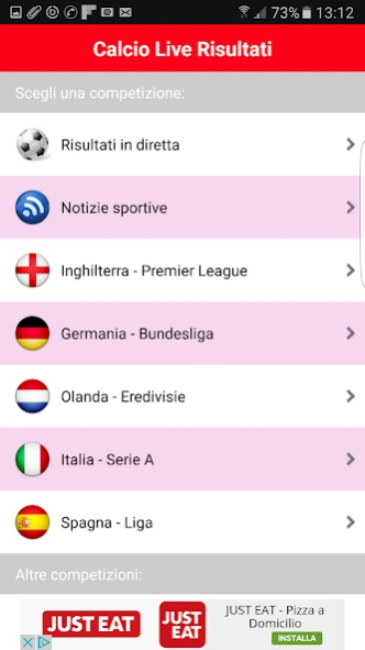 SoccerLive Scores 2.4 Screenshot