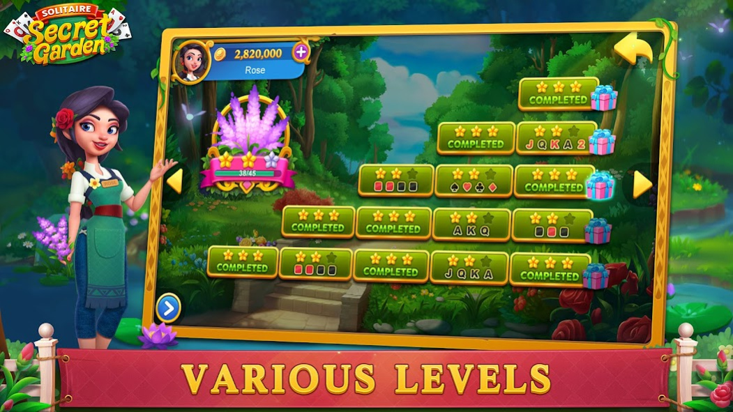Solitaire-Secret Garden 1.06 Screenshot