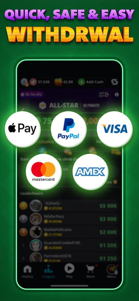 Real Money Solitaire Skill 3.0 Screenshot