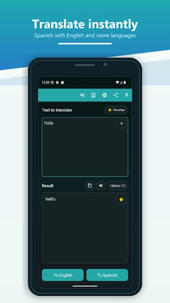 Review Screenshot - Translator App – Learn to Communicate in English or Spanish