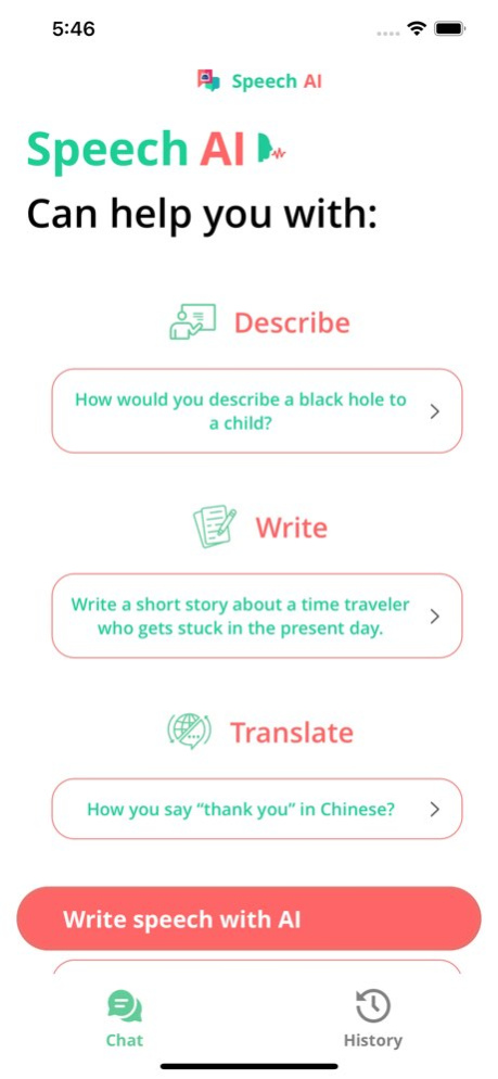 Speech AI - AI Essay Writer 4.0 Screenshot