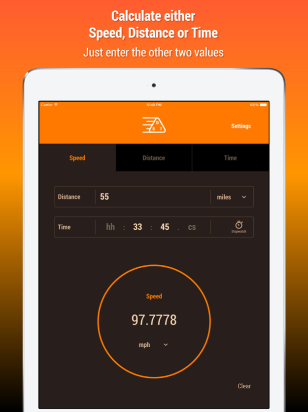 Speed Distance Time Calculator 1.7.6 Screenshot