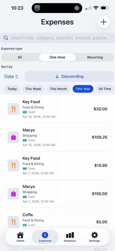 Spendly: Smart Expense Tracker 2.0 Screenshot