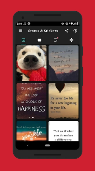 Review Screenshot - Status Saver – Save Any Status You Like on Any Social Media Platform