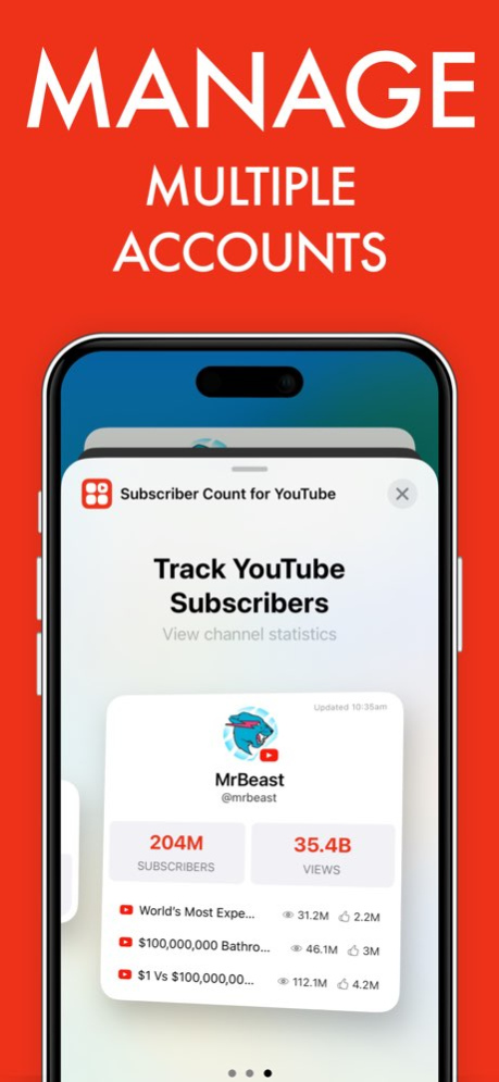 Subscriber Count for YouTube + 4.1.4 Screenshot
