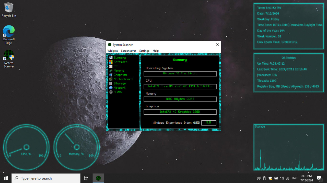 System Scanner 1.2 Screenshot