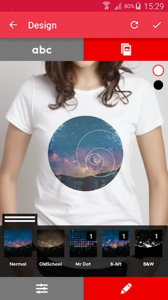 T-shirt design - Snaptee 1.1.7.4 Screenshot