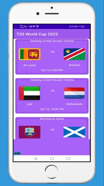 T20 World Cup 2022 Schedule 1.1 Screenshot