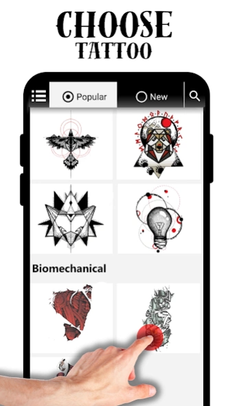 Review Screenshot - Tattoo App – Try out Tattoo Designs without Enduring Pain
