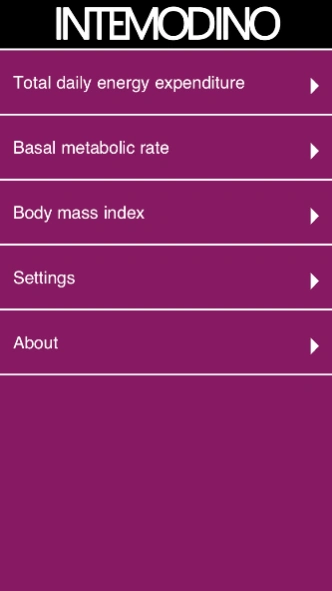 TDEE + BMR + BMI Calculator Screenshot