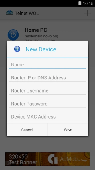 TelnetWOL for DD-WRT and Vigor Screenshot