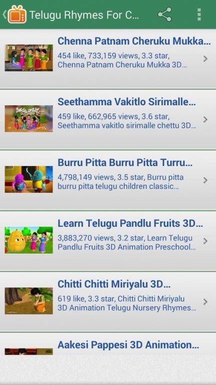 Telugu Rhymes For Childrens 2 5 6 1 Free Download