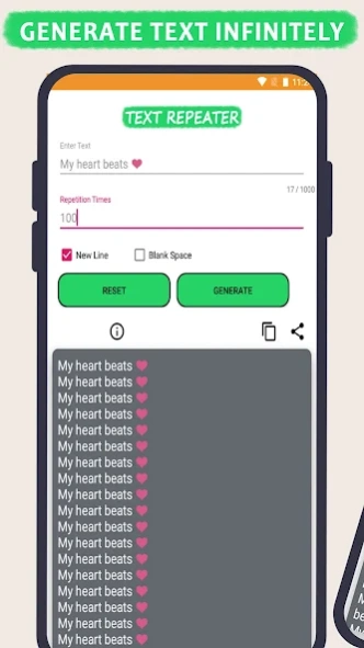 Text Repeater - Repeat Text Screenshot