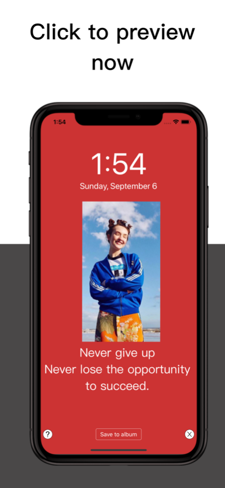 Text Wallpaper: By yourself 1.2 Screenshot