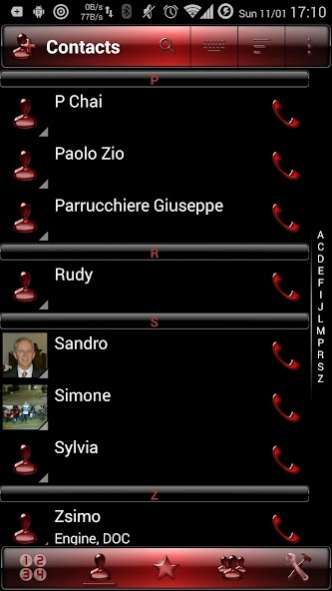 Theme RocketDial Dusk B Red 10 Screenshot