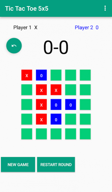 GitHub - PaVaNTrIpAtHi/TicTacToe5x5_withAi: GUI based 5x5 tic tac