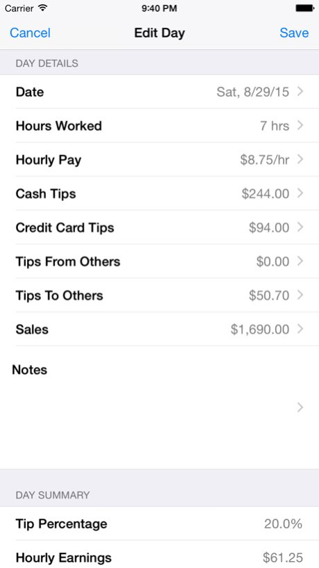 Tip Sheet Lite 3.5 Screenshot