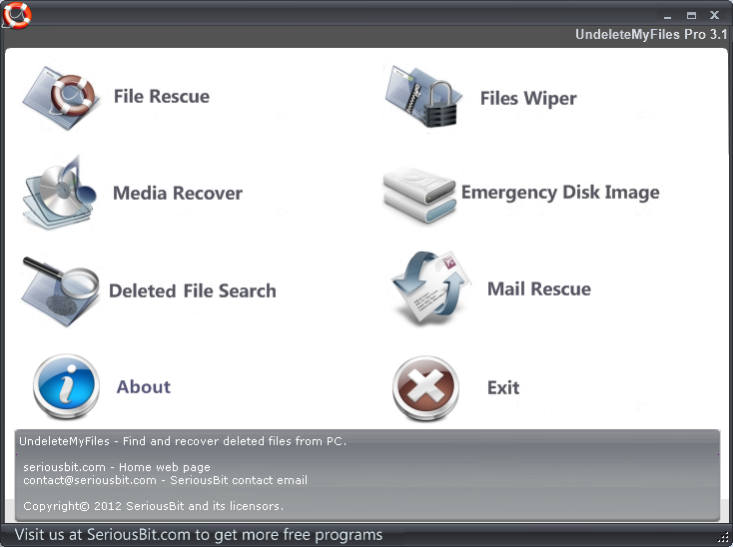 UndeleteMyFiles Pro 3.1 Screenshot