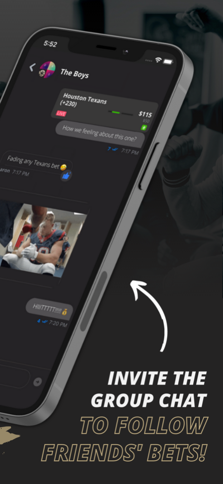 Vault: Bet Tracker & GroupChat 1.11.8 Screenshot