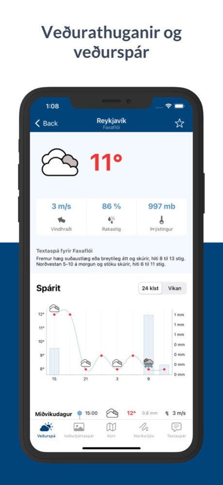 Veður - Iceland weather 3.0.6 Screenshot