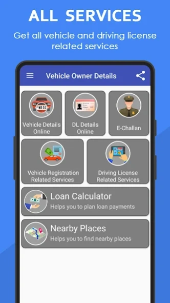 Find Vehicle Owner Details 5.2.8 Screenshot