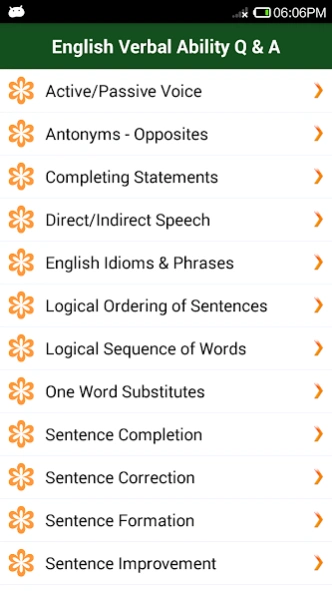 Verbal Ability Reasoning Q & A 1.7 Screenshot