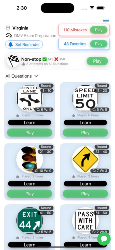 Virginia DMV Practice 2025 7.0.0 Screenshot