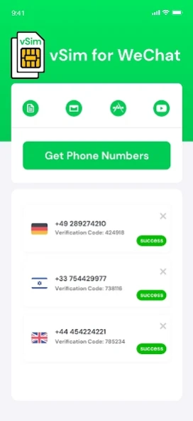 Virtual Number for WeChat 1.0.9 Screenshot