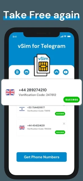 Virtual Numbers for Telegram 1.0.0 Screenshot