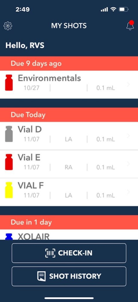 Visionary Allergy Tracker 2.2.8 Screenshot