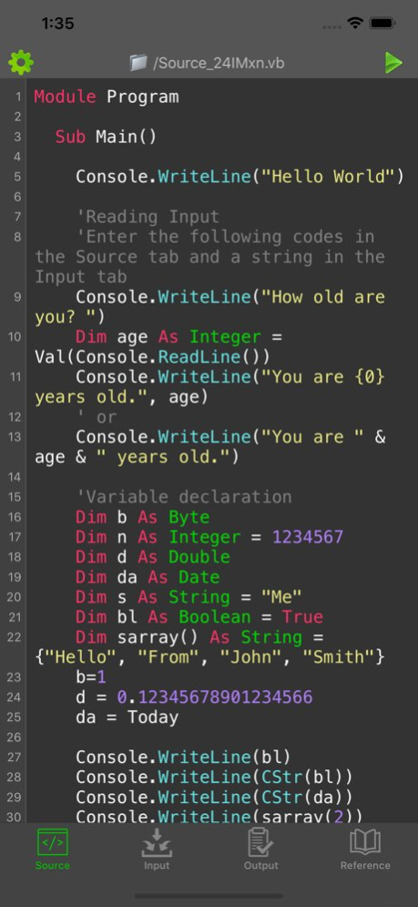 Visual Basic (VB.NET) Compiler 2.5 Screenshot