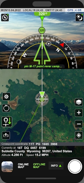 Waypoint Offline GPS Camera Screenshot