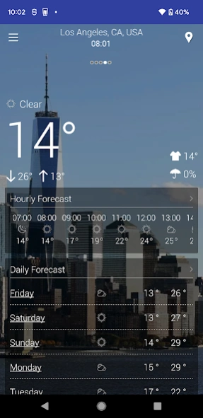 Weather Live: Local Forecast 4.1 Screenshot