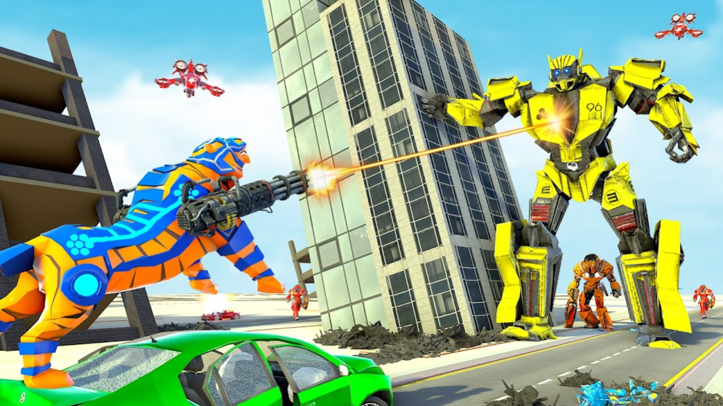 Flying Wild Tiger Robot Game para Android - Download