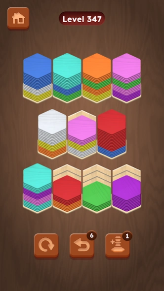 Wood Hexa Sort - Color Match 1.1.0 Screenshot