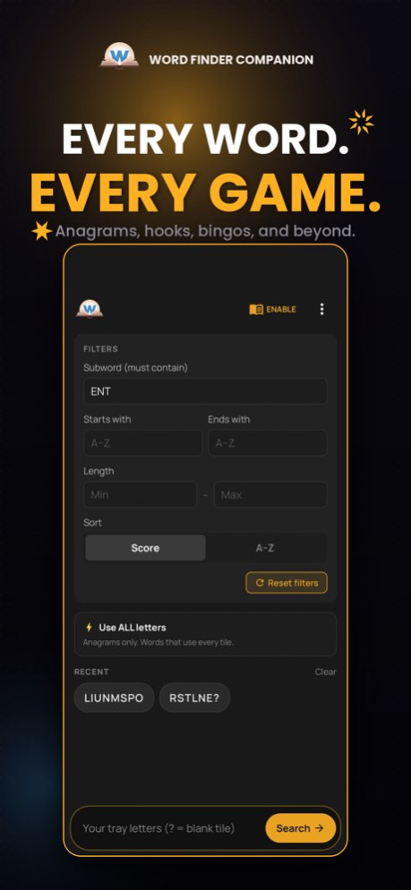 Word Finder Companion 1.7.6 Screenshot