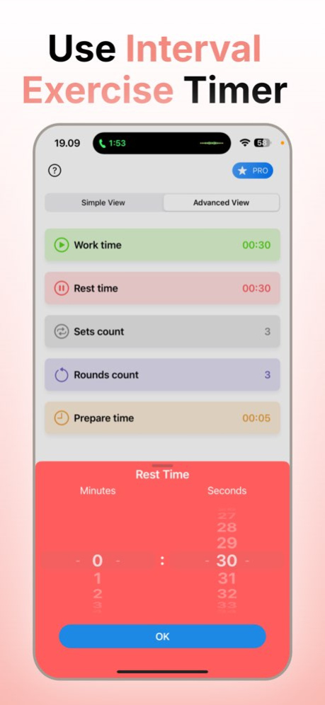 Interval Exercise Timer ™ 1.1.0 Screenshot