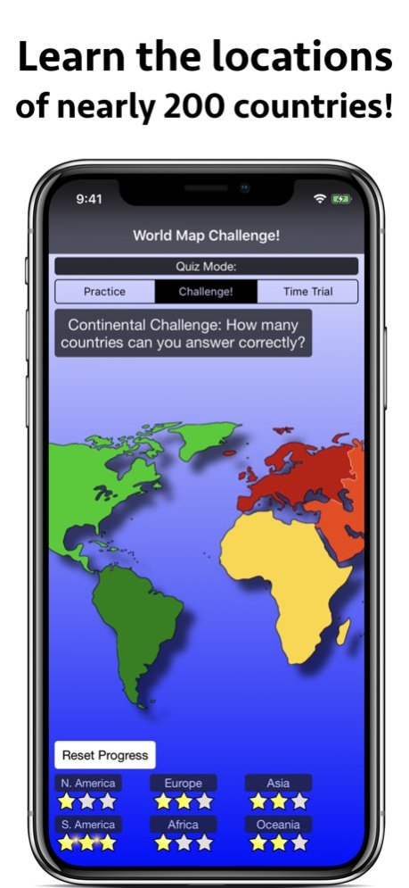 World Map Challenge! Edu Ed. 2.8 Screenshot