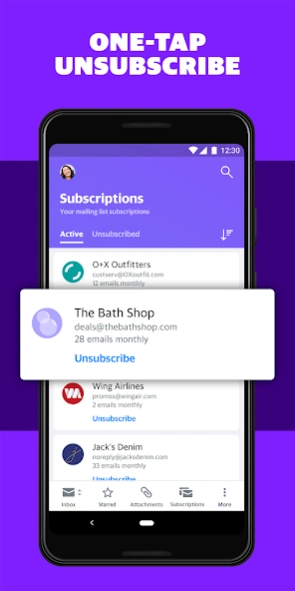 Yahoo Mail Go- Organized Email Screenshot