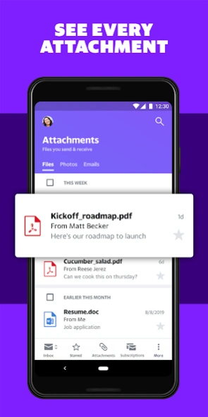 Yahoo Mail Go- Organized Email Screenshot