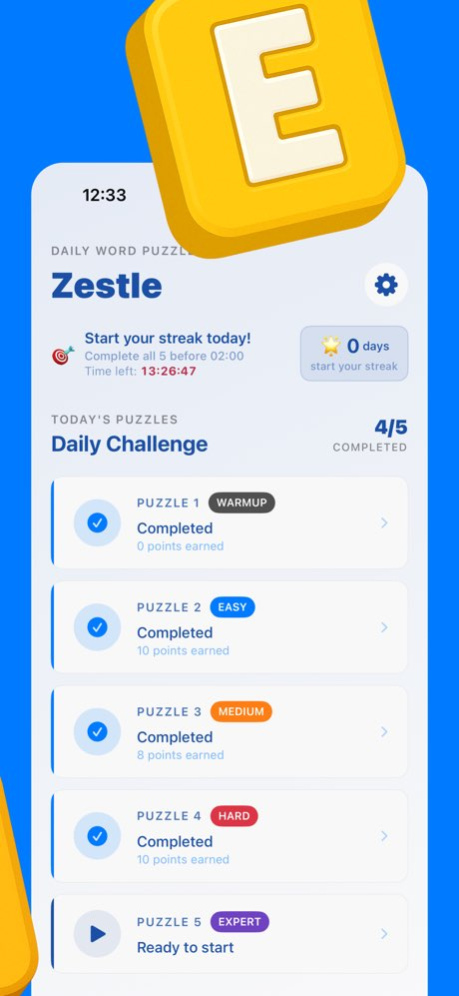 Zestle: Daily Word Challenges 1.8 Screenshot