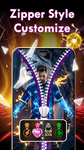 Zipper Lockscreen Wallpaper 4K Screenshot