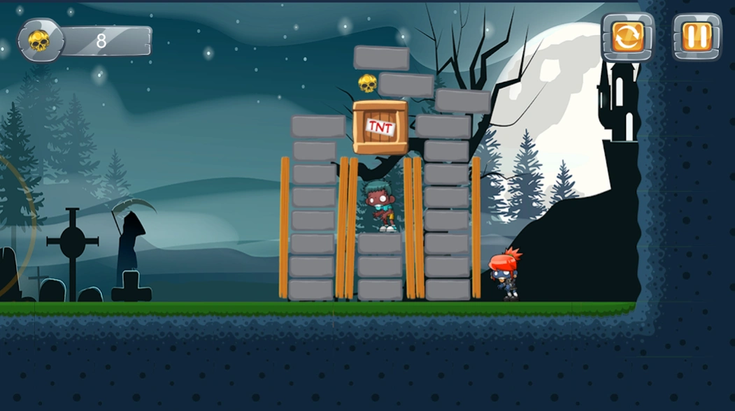 Zombie Slingshot Shooter 7.0 Screenshot
